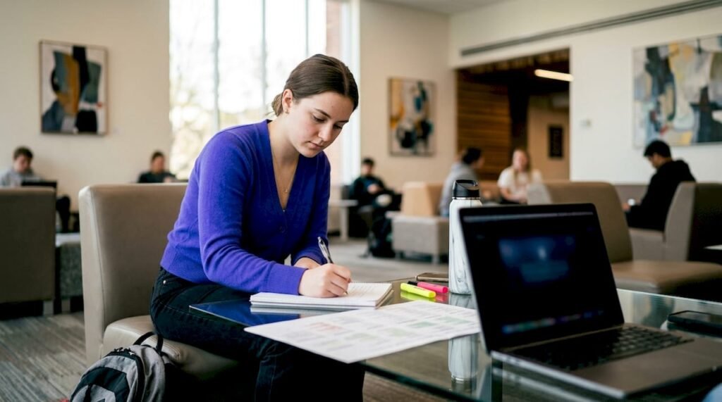 Student working on a multi-year degree plan