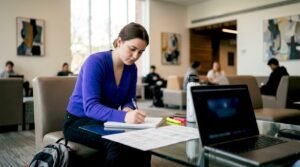 Student working on a multi-year degree plan