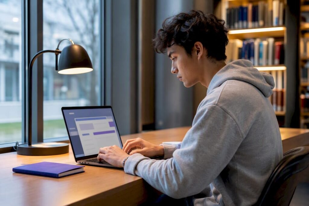 Student comparing quarter and semester schedules