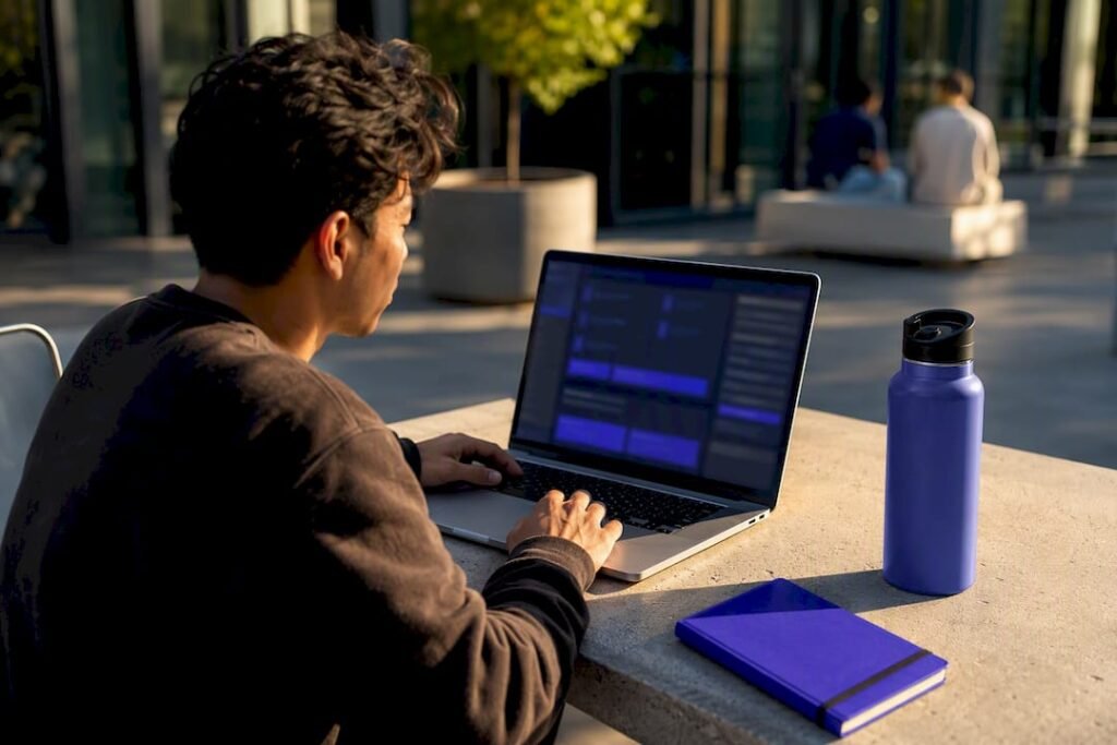 Student reviewing course withdrawal options
