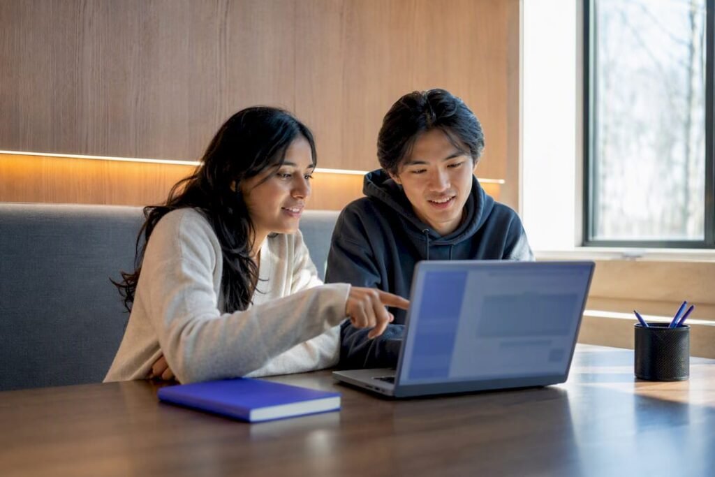 Students organizing a semester course plan