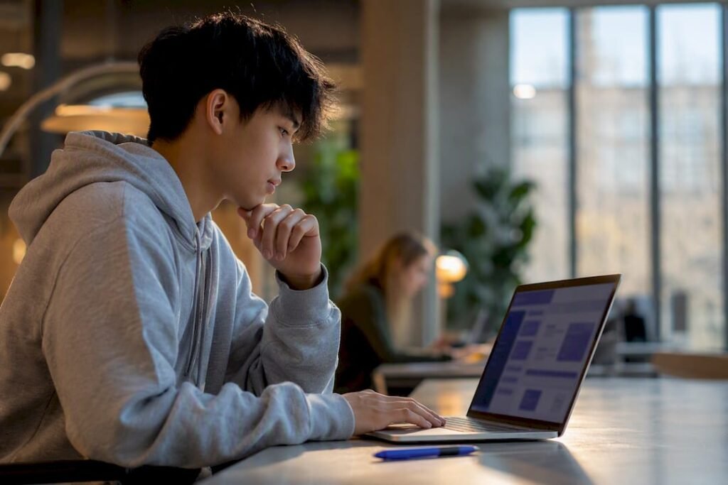Student planning courses after changing majors