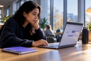 Student planning a seven-week course schedule