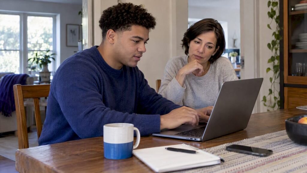 Student and parent planning hybrid courses
